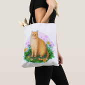 Orange Cat in the Flower Patch Tote Bag Tasche (Von Nahem)