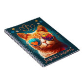 Orange Cat Individuelle Name Notebook Notizblock (Rechte Seite)
