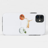 Orange Cat Jumping between Pumpkins Case-Mate iPhone Hülle (Rückseite (Horizontal))