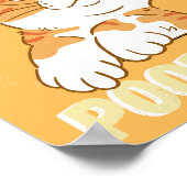 Orange CAT kacke du Badplakat Poster (Ecke)