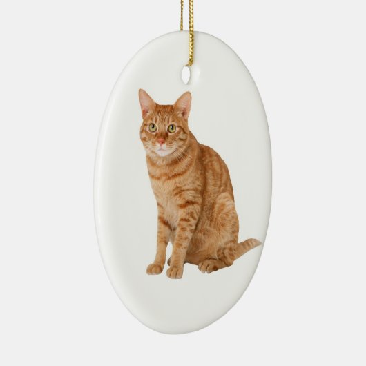 Orange Cat Keramik Ornament (Rechts)