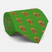 Orange Cat Krawatte (Gerollt)
