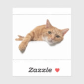 Orange Cat Lay Down Aufkleber (Blatt)