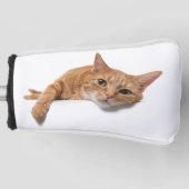 Orange Cat Lay Down Golf Headcover (Vorderseite)