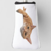 Orange Cat Lay Down Golf Headcover (Rotieren 90)