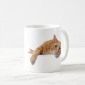 Orange Cat Lay Down Kaffeetasse (VorderseiteRechts)