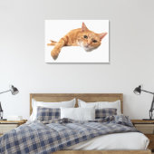 Orange Cat Lay Down Leinwanddruck (Insitu (Schlafzimmer))