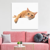 Orange Cat Lay Down Leinwanddruck (Insitu (Wohnzimmer))