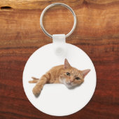 Orange Cat Lay Down Schlüsselanhänger (Vorderseite)