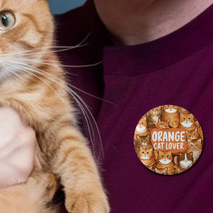 Orange cat Lover Ginger Cat Geschenk Button