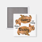 Orange Cat Lovers Geschirrspülmaschine Magnet (Vorderseite/Rückseite)