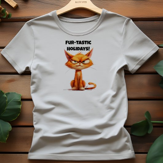 Orange Cat Lovers Weihnachtswünsche ironische Wüns T-Shirt