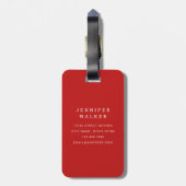 Orange Cat Luggage Tags Gepäckanhänger (Rückseite vertikal)