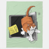 Orange Cat lustiges Notebook Fleecedecke (Vorderseite)