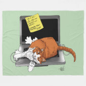 Orange Cat lustiges Notebook Fleecedecke (Vorderseite (Horizontal))