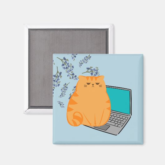 Orange Cat Magnet (Vorderseite/Rückseite)