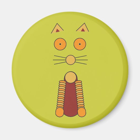 Orange Cat Magnet (Vorne)