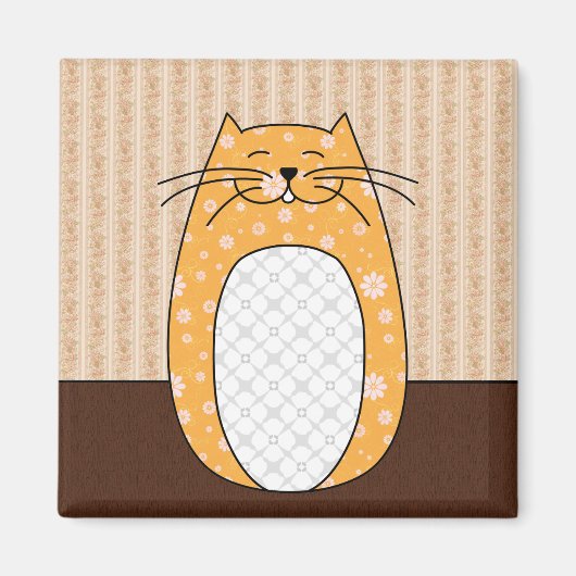 'Orange Cat' Magnet (Vorne)