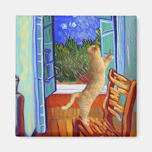 Orange Cat Magnet (Vorne)