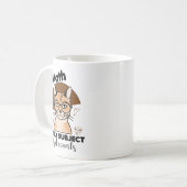 Orange Cat mit Math Teacher Sprichwort Kaffeetasse (Vorderseite Links)