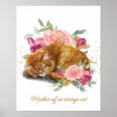 Orange Cat Mommy Beautiful Poster (Vorne)