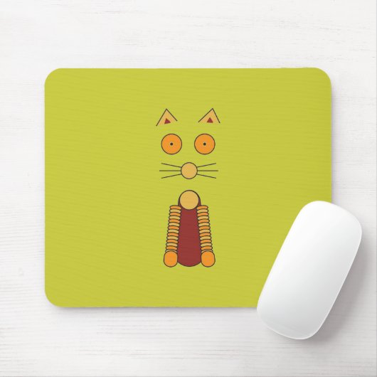 Orange CAT Mousepad (Mit Mouse)