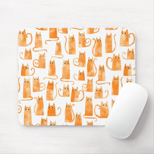 Orange Cat Mousepad (Mit Mouse)