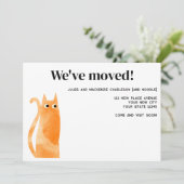 Orange Cat Moving New Zuhause Ankündigung (Stehend Vorderseite)