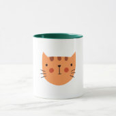 Orange Cat Niedlich Funny Tasse (Zentrum)