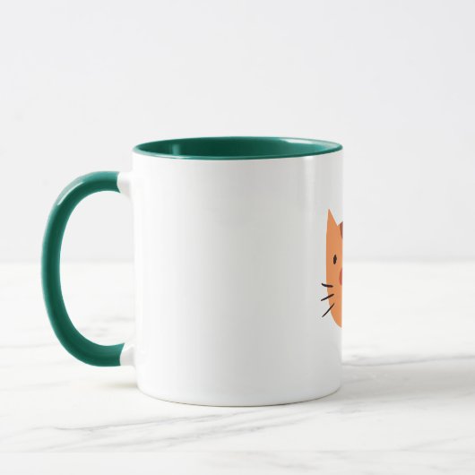 Orange Cat Niedlich Funny Tasse (Links)