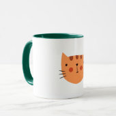 Orange Cat Niedlich Funny Tasse (Vorderseite Links)