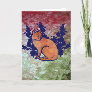 Orange Cat Painting Mister Wumps Karte