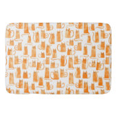 Orange Cat Pattern Badematte (Vorderseite)