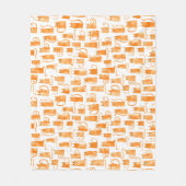 Orange Cat Pattern Fleecedecke (Vorderseite)