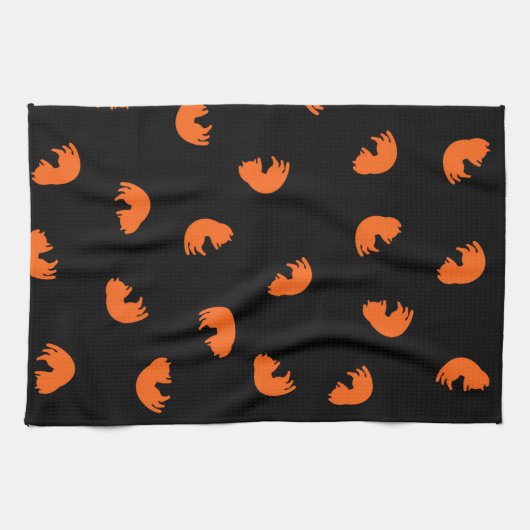 Orange Cat Pattern Geschirrtuch (Horizontal)