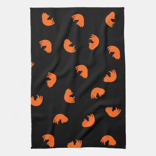 Orange Cat Pattern Geschirrtuch (Vertikal)