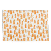 Orange Cat Pattern Kissenbezug (Rückseite-Rechts)