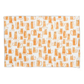 Orange Cat Pattern Kissenbezug (Vorderseite-Links)