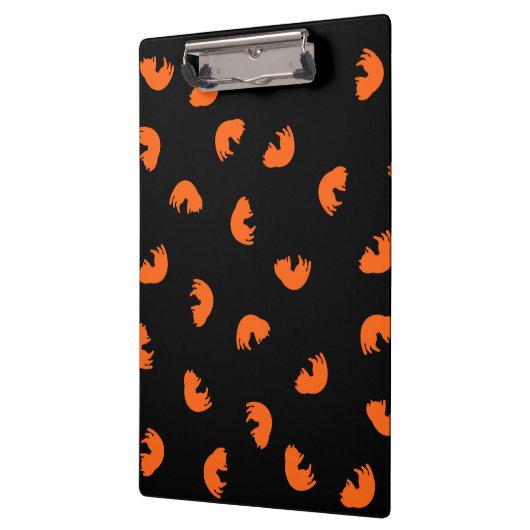 Orange Cat Pattern Klemmbrett (Links)