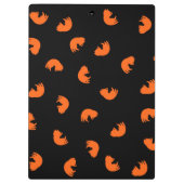 Orange Cat Pattern Klemmbrett (Rückseite)