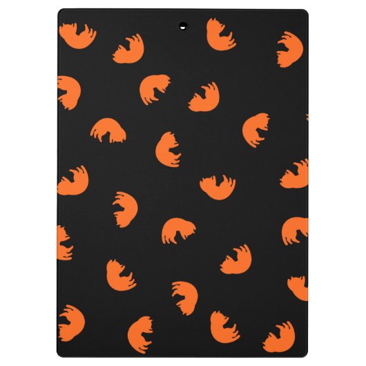 Orange Cat Pattern Klemmbrett (Rückseite)