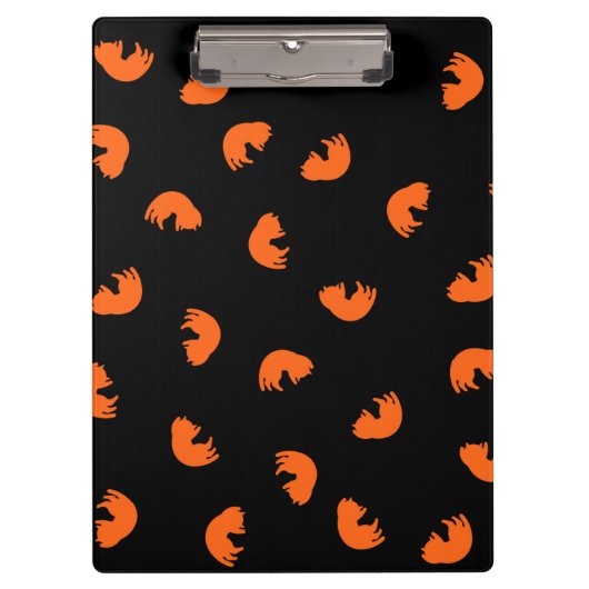 Orange Cat Pattern Klemmbrett (Vorderseite)