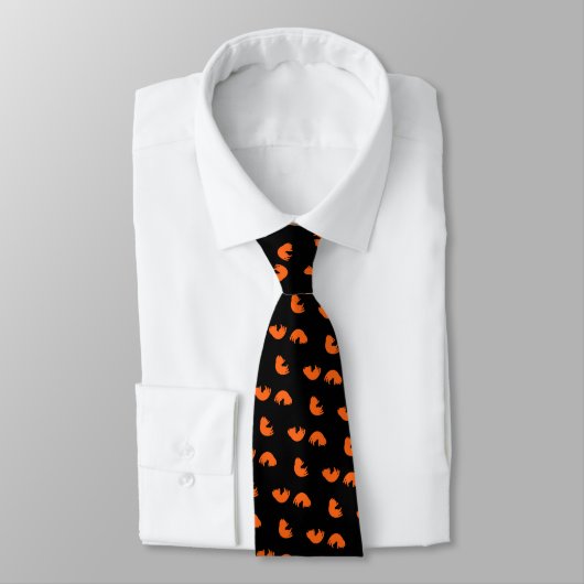 Orange Cat Pattern Krawatte (Gebunden)