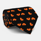 Orange Cat Pattern Krawatte (Gerollt)