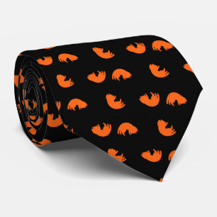 Orange Cat Pattern Krawatte