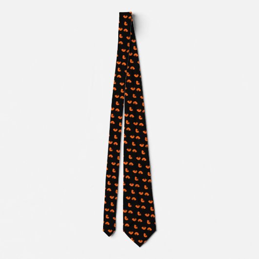 Orange Cat Pattern Krawatte (Rückseite)