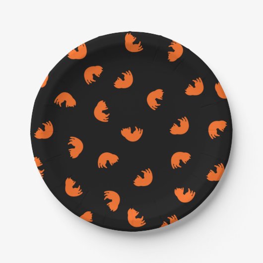 Orange Cat Pattern Pappteller (Vorderseite)