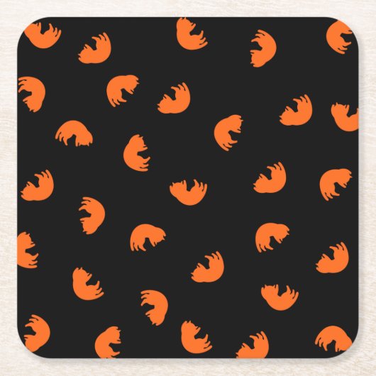 Orange Cat Pattern Rechteckiger Pappuntersetzer (Vorderseite)