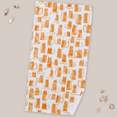Orange Cat Pattern Strandtuch