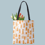 Orange Cat Pattern Tasche<br><div class="desc">Niedliche kleine Aquarellorange Ingwerkatzen. Originelle Kunst von Nic Squirrell.</div>